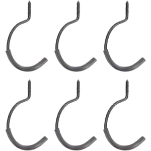 AmazonBasics Multi-Purpose J Hook 6-Pack for $10 AmazonBasics Multi-Purpose J Hook 6-Pack for $10