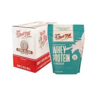 Bob's Red Mill Resealable Whey Protein Powder, 12 Oz (4 Pack) for $52 Bob's Red Mill Resealable Whey Protein Powder, 12 Oz (4 Pack) for $52