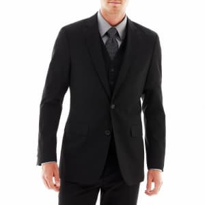 JF J. Ferrar Men's Stretch Classic-Fit Gabardine Suit Jacket for $66