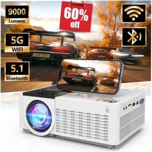 DR.J Professional 5G WiFi Projector for $65