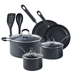 Cook N Home Professional Hard Anodized Nonstick Pots and Pans 10-Piece Cookware Set, with Stay-Cool for $95
