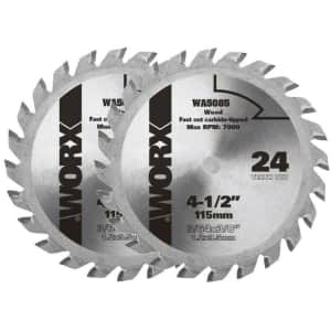 4-1/2" WORXSAW Circular Saw Replacement Blade 2-Pack for $7