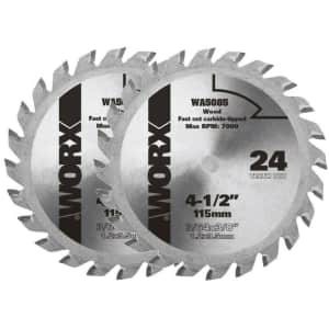 4-1/2" WORXSAW Circular Saw Replacement Blade 2-Pack for $7 4-1/2" WORXSAW Circular Saw Replacement Blade 2-Pack for $7