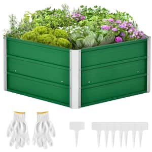 Outsunny Galvanized Raised Garden Bed for $35