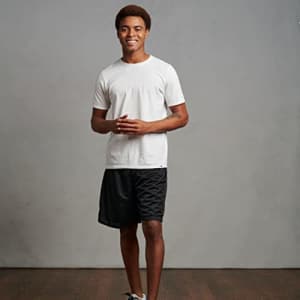 Russell Athletic Men's Mesh Shorts (No Pockets), Black, 3X-Large for $12