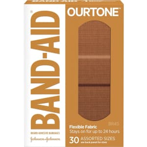 Band-Aid OurTone Flexible Fabric Adhesive 30-Pack for $4