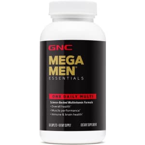 GNC Mega Men's Essentials 60-Count One Daily Multivitamin for $9
