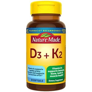 Nature Made Vitamin D3 K2, Dietary Supplement for Immune Health, Bone and Artery Function Support, for $18