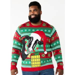 Celebrate Together Men's Big & Tall Ugly Holiday Sweater for $16
