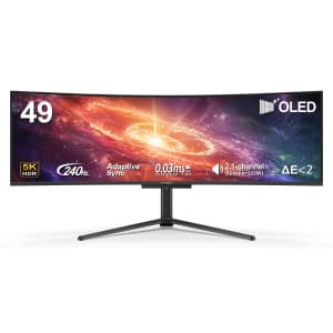 INNOCN 49" 4K Ultrawide HDR 144Hz OLED Curved Monitor for $950
