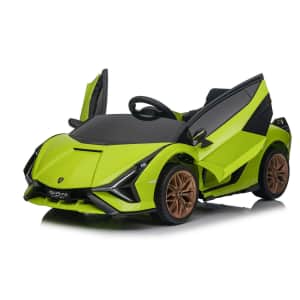 Lamborghini Sian 12V Exclusive Ride-On w/ Remote Control for $102