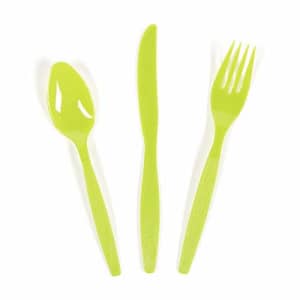 Fun Express Bulk Plastic Cutlery Sets for 70, 210 Pieces, Spoons, Knives, Forks, Party and Wedding Supplies for $25