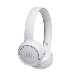 JBL TUNE 500BT - On-Ear Wireless Bluetooth Headphone - White (Renewed) for $40
