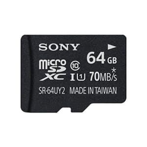 Sony 64GB Micro SDXC Class 10 UHS-1 Memory Card (SR64UY2A/TQ) for $38 Sony 64GB Micro SDXC Class 10 UHS-1 Memory Card (SR64UY2A/TQ) for $38