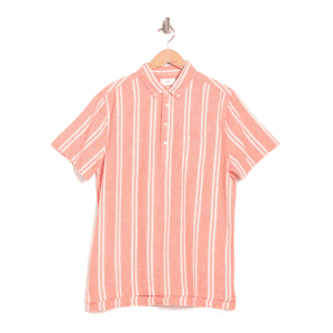 Onia Men's Josh Linen Blend Stripe Polo for $20 Onia Men's Josh Linen Blend Stripe Polo for $20