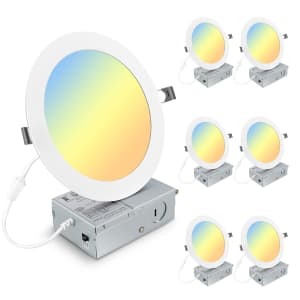 Elaruslux 7" Ultra-Thin LED Recessed Light 6-Pack for $42 Elaruslux 7" Ultra-Thin LED Recessed Light 6-Pack for $42