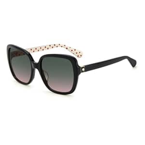 Kate Spade New York Women's Wilhemina/S Square Sunglasses, Black/Green Shaded Pink, 55mm, 18mm for $44