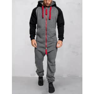 Coofandy Splicing Fleece Sports Jumpsuit for $26