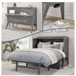 AFI Northampton Murphy Bed Desk with Full Mattress for $1,002