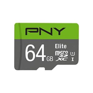 PNY 64GB Elite Class 10 U1 microSDXC Flash Memory Card for $30