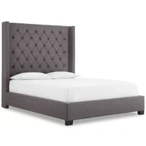 Charcoal Monroe II Upholstered Queen Bed for $239