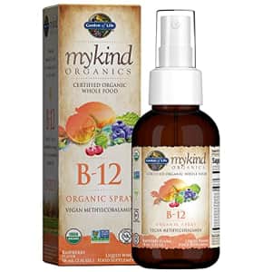 Garden of Life B12 Vitamin - mykind Organic Whole Food B-12 for Metabolism and Energy, Raspberry, for $17