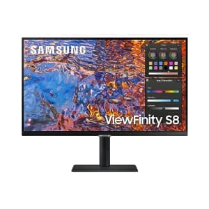 Samsung 27-Inch ViewFinity S80PB Series UHD Computer Monitor, DCI-P3 98%, VESA DisplayHDR 400, IPS for $400