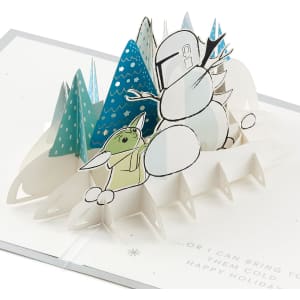 Hallmark Signature Paper Wonder Baby Yoda Pop-Up Holiday Card for $3