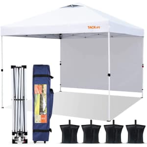 Tacklife 10-Ft. x 10-Ft. Pop-Up Canopy Tent with Sidewall for $100