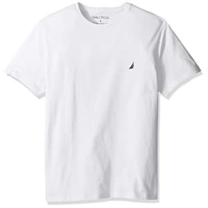 Nautica Men's Short Sleeve Solid Crew Neck T-Shirt, Bright White, X-Large for $20 Nautica Men's Short Sleeve Solid Crew Neck T-Shirt, Bright White, X-Large for $20