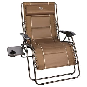 TIMBER RIDGE Oversized Zero Gravity Chair Padded Patio Lounger with Cup Holder Support 500lbs for $105