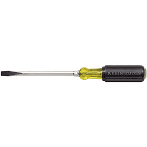 Klein Tools Screwdriver, Slotted, 3/8x8In, Rnd with Hex for $15 Klein Tools Screwdriver, Slotted, 3/8x8In, Rnd with Hex for $15