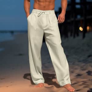 Men's Linen Pants for $9