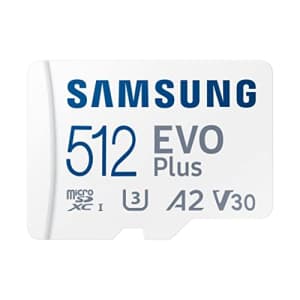 SAMSUNG EVO Plus w/ SD Adaptor 512GB Micro SDXC, Up-to 130MB/s, Expanded Storage for Gaming for $40