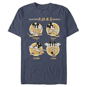 Disney Men's Characters KUNG FU Four UP T-Shirt, Navy Blue Heather, 4X-Large for $17