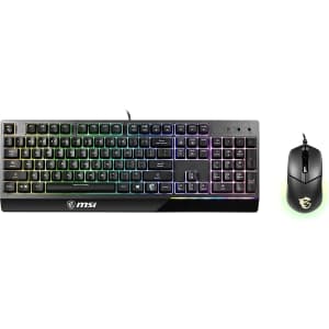 MSI Vigor GK30 RGB Gaming Keyboard & Gaming Mouse Combo for $45