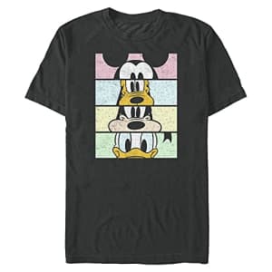 Disney Men's Characters Crew Crop T-Shirt, Black, Small for $20