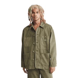 Calvin Klein Men's Khakis Stone Wash Denim Chore Jacket for $38