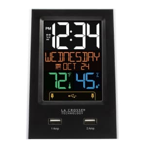 La Crosse Dual USB Charging Station and Alarm Clock for $20 La Crosse Dual USB Charging Station and Alarm Clock for $20