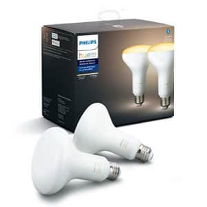 Philips Hue White Ambiance 2-Pack BR30 LED Smart Bulbs, Bluetooth & Zigbee Compatible (Hue Hub for $50