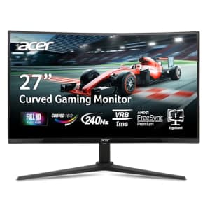 Acer Nitro 27" 1500R Curved Full HD PC Gaming Monitor | AMD FreeSync Premium | 240Hz | 1ms VRB | for $160