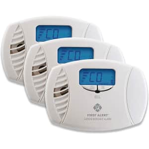 First Alert Carbon Monoxide Detector Alarm 3-Pack for $60