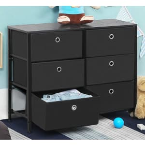 Songmics 3-Tier Dresser Unit w/ 6 Fabric Drawers for $70