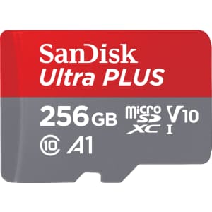 SanDisk 256GB Ultra Plus Class 10 UHS-1 microSDXC Memory Card for $40