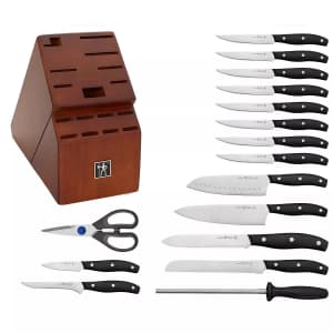 J.A. Henckels Definition 17-Piece Knife Block Set for $130 J.A. Henckels Definition 17-Piece Knife Block Set for $130