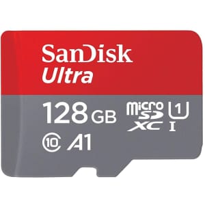 SanDisk 128GB Ultra UHS-I Micro SD Card with Adapter for $18