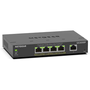 Netgear 5-Port PoE Gigabit Ethernet Plus Switch for $50