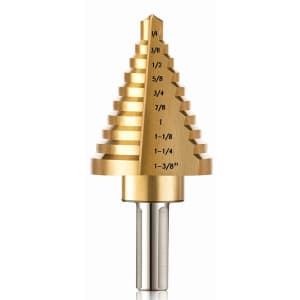 Zelcan Co-Z Titanium-Coated Step Drill Bit for $10