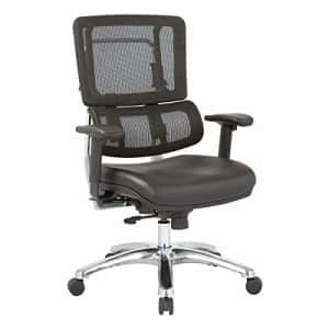 Office Star Vertical Black Mesh Back Managers Chair with Polished Aluminum Base for $566