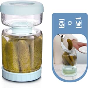 Luvan Pickle Jar w/ Flip Strainer: 34-oz. for $18, 51-oz. for $21